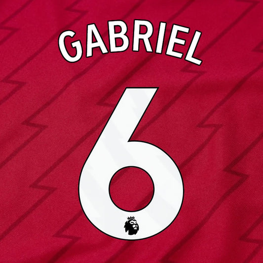 2023 2024 OFFICIAL ARSENAL GABRIEL 6 HOME PLAYER SIZE NAME SET