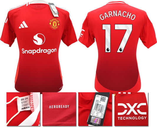 BNWT 2024 2025 MANCHESTER UNITED HOME SHIRT GARNACHO 17 MEN'S