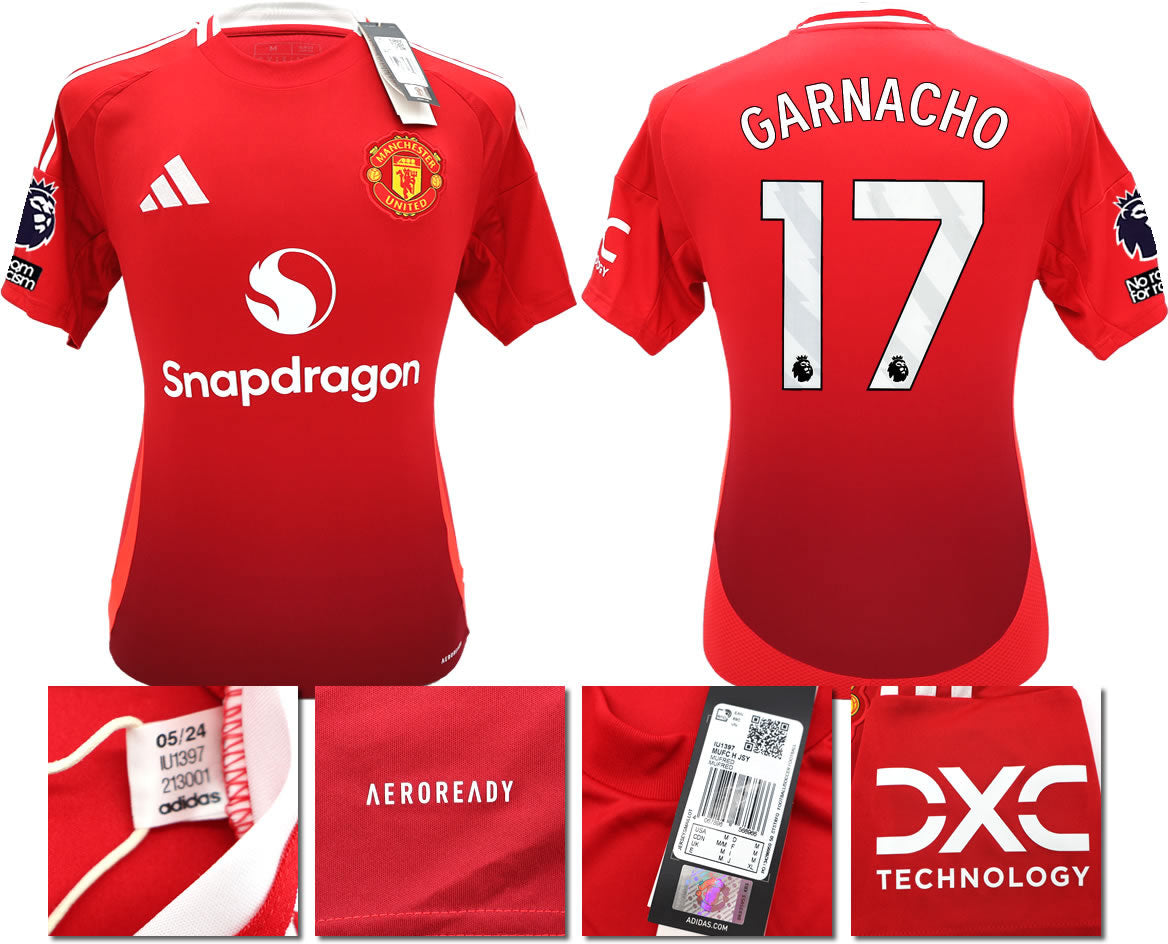 BNWT 2024 2025 MANCHESTER UNITED HOME SHIRT GARNACHO 17 MEN'S