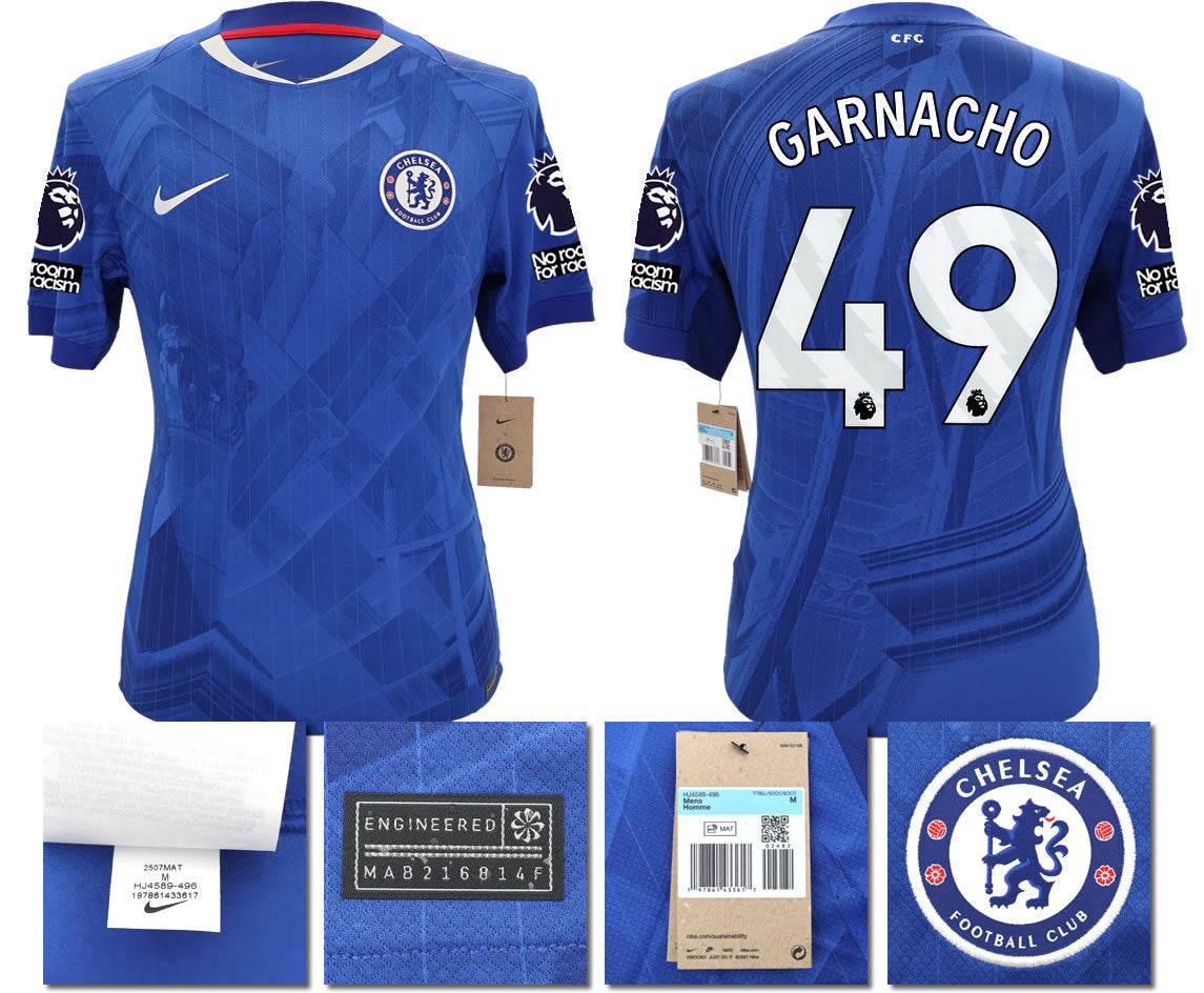 BNWT 2025 2026 CHELSEA NIKE HOME GARNACHO 49 FOOTBALL SHIRT MEN'S