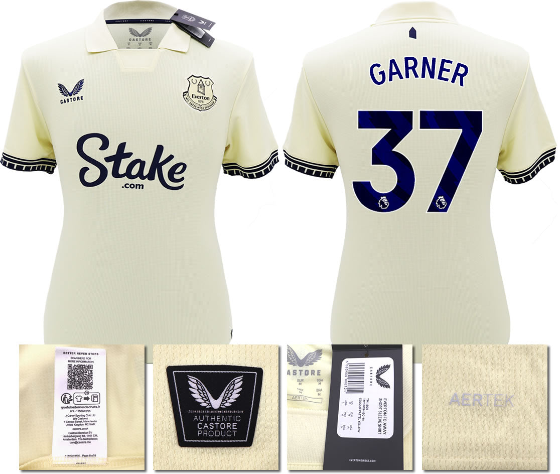 BNWT 2025/26 EVERTON FC AWAY SHIRT GARNER 37