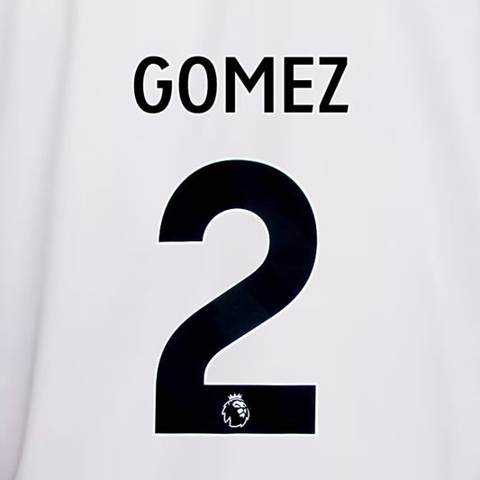 2023 2024 OFFICIAL LIVERPOOL GOMÉZ 2 AWAY PLAYER SIZE NAME SET
