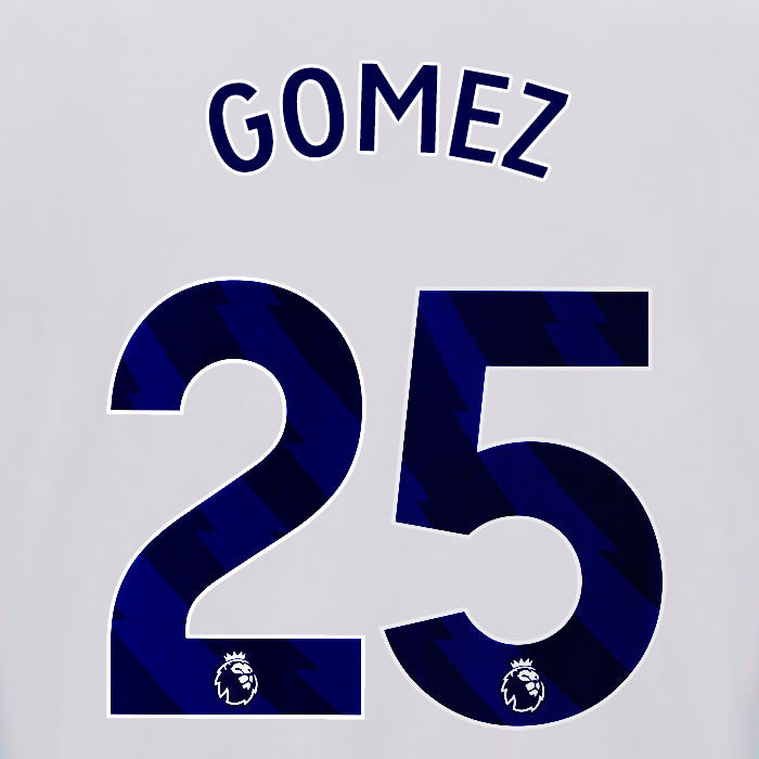 2025 2026 OFFICIAL BRIGHTON HOVE ALBION GOMEZ 25 HOME PLAYER SIZE NAME SET