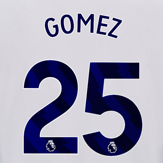 2025 2026 OFFICIAL BRIGHTON HOVE ALBION GOMEZ 25 HOME PLAYER SIZE NAME SET