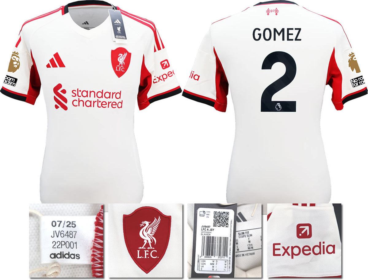 BNWT 2025 2026 LIVERPOOL AWAY SHIRT GOMEZ 2 MEN'S