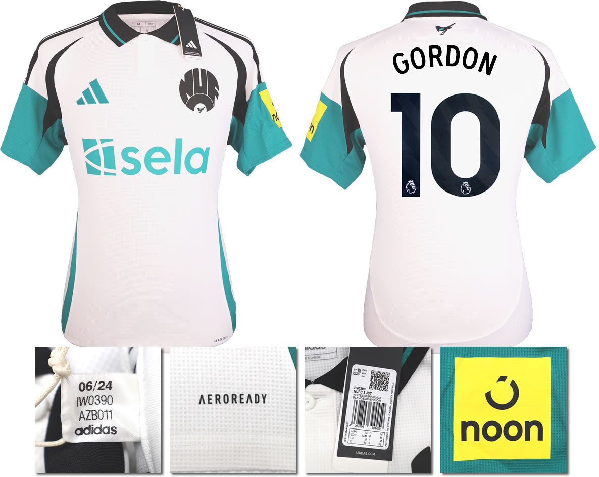BNWT 2024 2025 NEWCASTLE UNITED 3RD SHIRT GORDON 10 MEN'S