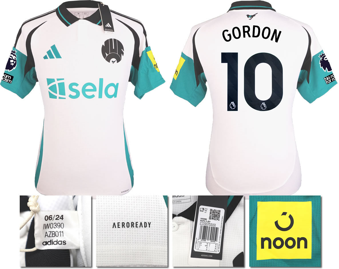 BNWT 2024 2025 NEWCASTLE UNITED 3RD SHIRT GORDON 10 MEN'S
