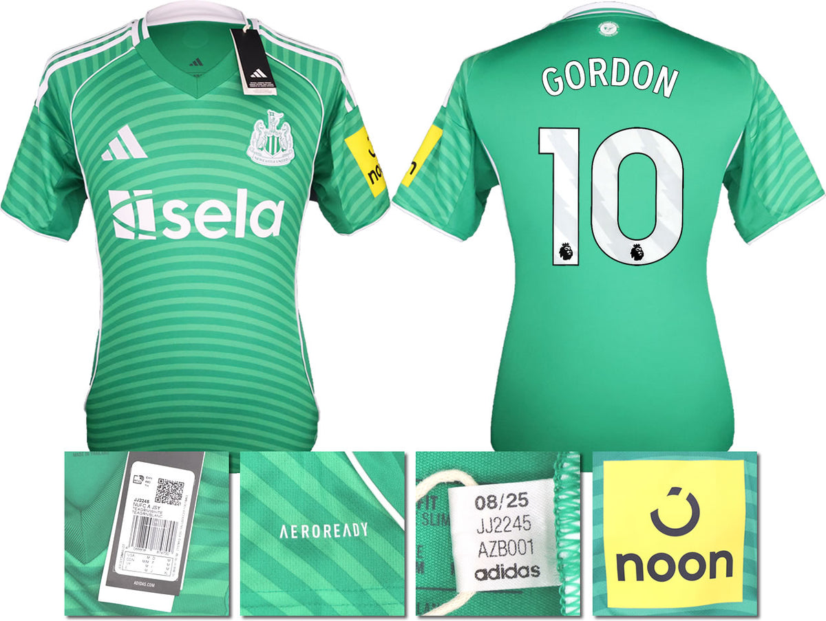 BNWT 2025 2026 NEWCASTLE UNITED AWAY SHIRT GORDON 10 MEN'S