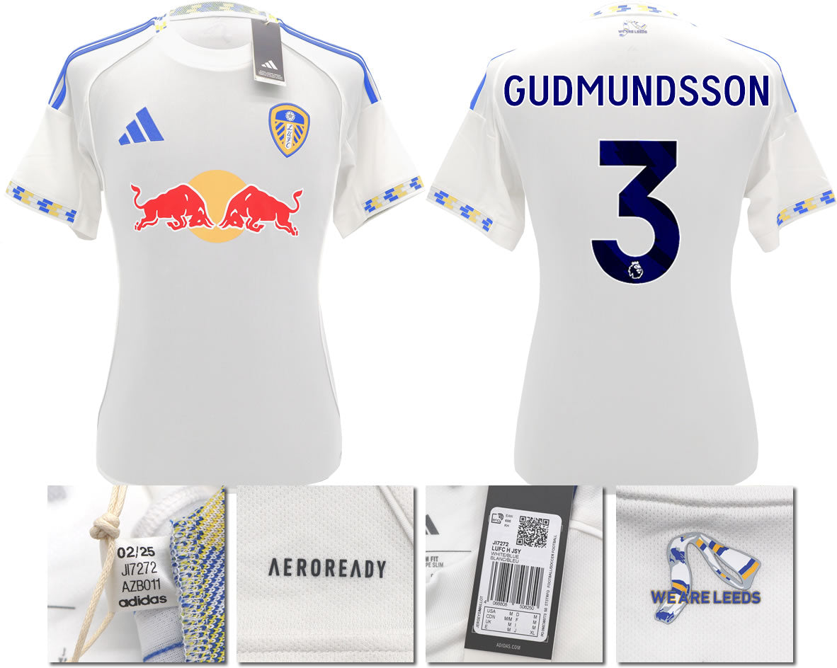 BNWT 2025/2026 Leeds United FC adidas GUDMUNDSSON 3 Home Shirt