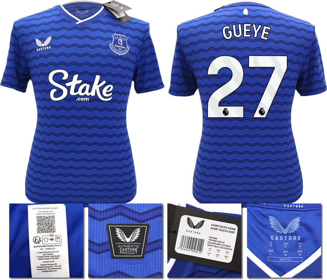 BNWT 2025/26 EVERTON FC HOME SHIRT GUEYE 27