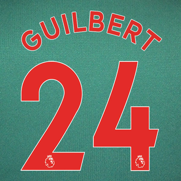 2019 2020 ASTON VILLA GUILBERT 24 WHITE 3RD OFFICIAL PLAYER SIZE NAME SET