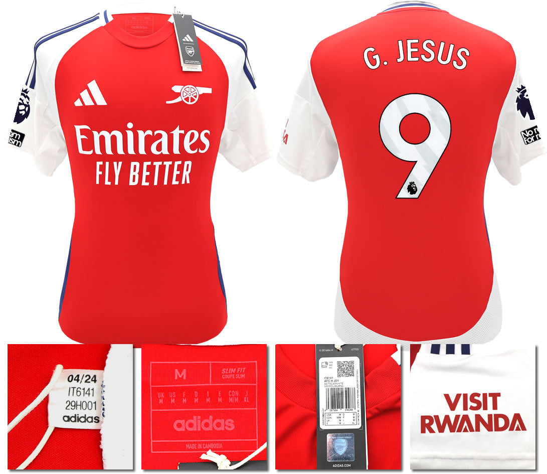 BNWT 2024/2025 ARSENAL F.C. ADIDAS HOME SHIRT G. JESUS 9