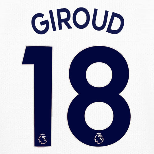 2019 2020 CHELSEA GIROUD 18 WHITE AWAY OFFICIAL PLAYER SIZE NAME SET