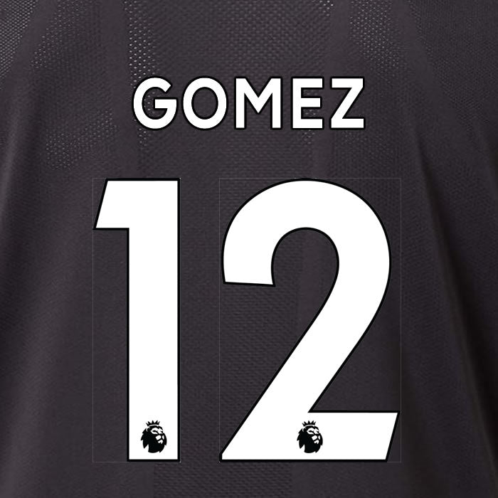2019 2020 LIVERPOOL GOMEZ 12 WHITE AWAY OFFICIAL PLAYER SIZE NAME SET