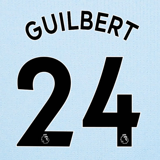 2019 2020 ASTON VILLA GUILBERT 24 WHITE AWAY OFFICIAL PLAYER SIZE NAME SET