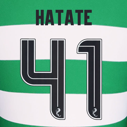 2024 2025 Celtic HATATE 41 WHITE HOME OFFICIAL PLAYER SIZE NAMESET