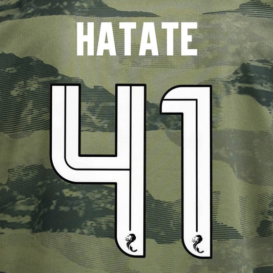 2024 2025 Celtic HATATE 41 WHITE 3RD OFFICIAL PLAYER SIZE NAMESET