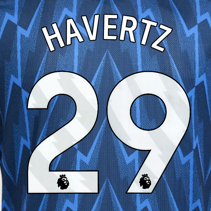 2025 2026 ARSENAL HAVERTZ 29 WHITE AWAY OFFICIAL PLAYER SIZE NAMESET