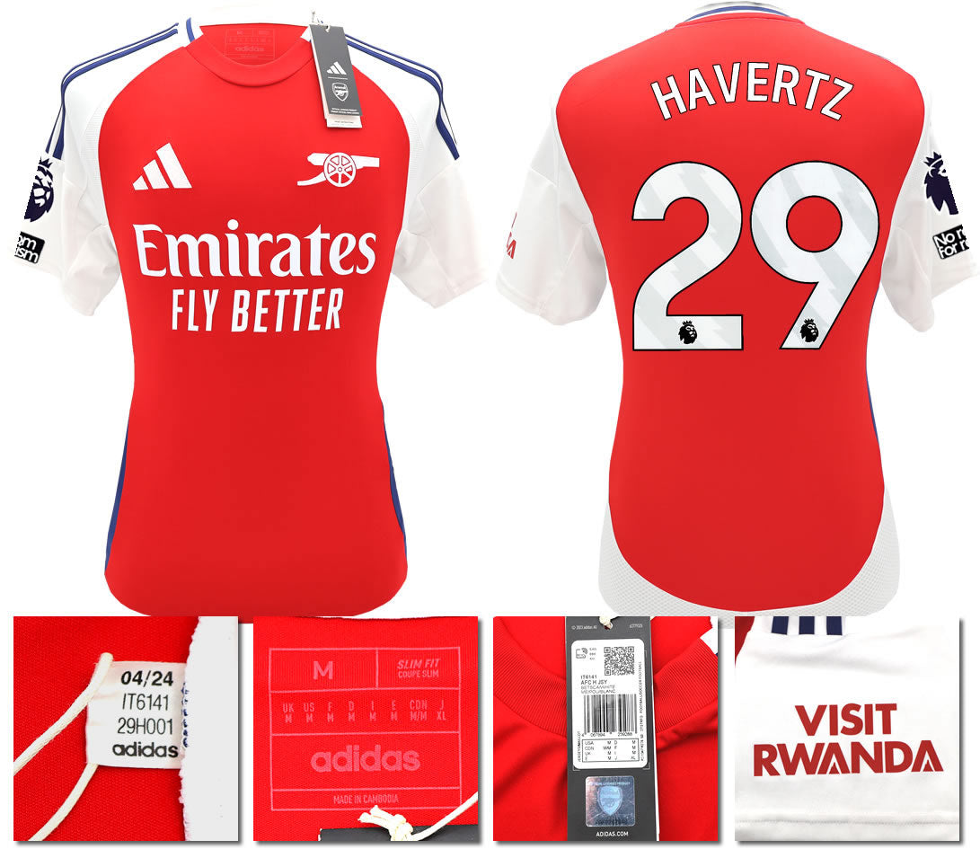 BNWT 2024/2025 ARSENAL F.C. ADIDAS HOME SHIRT HAVERTZ 29