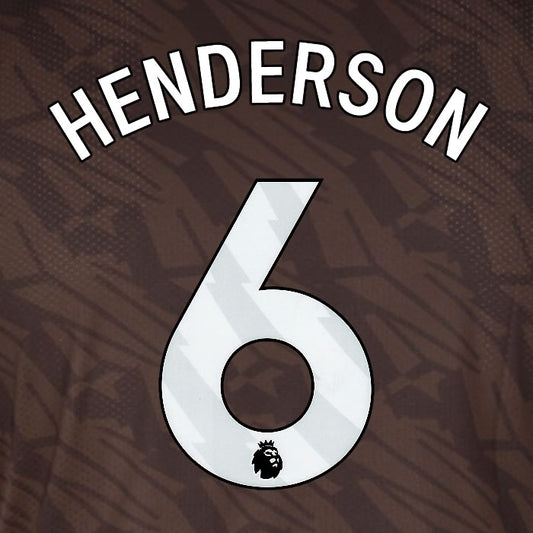 2025 2026 BRENTFORD HENDERSON 6 WHITE AWAY PLAYER SIZE NAME SET