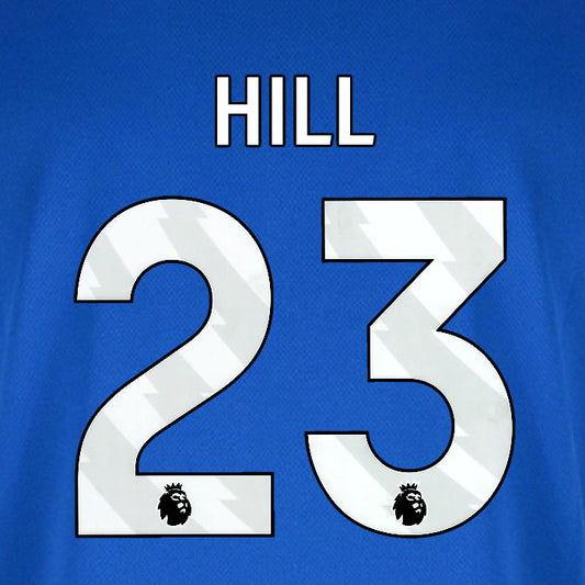2025 2026 BOURNEMOUTH HILL 23 WHITE AWAY PLAYER SIZE NAME SET