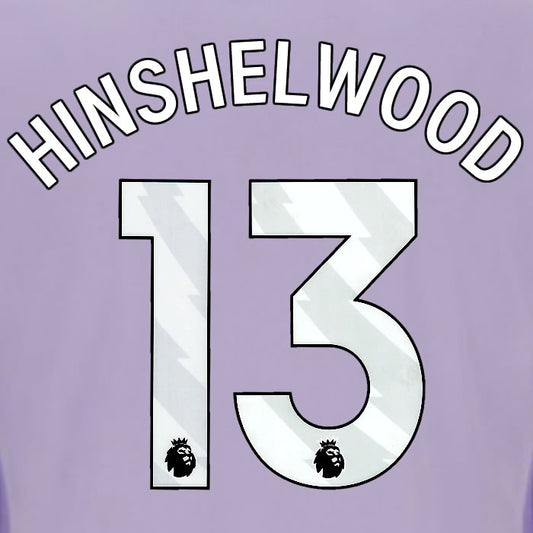 2025 2026 OFFICIAL BRIGHTON HOVE ALBION HINSHELWOOD 13 AWAY PLAYER SIZE NAME SET