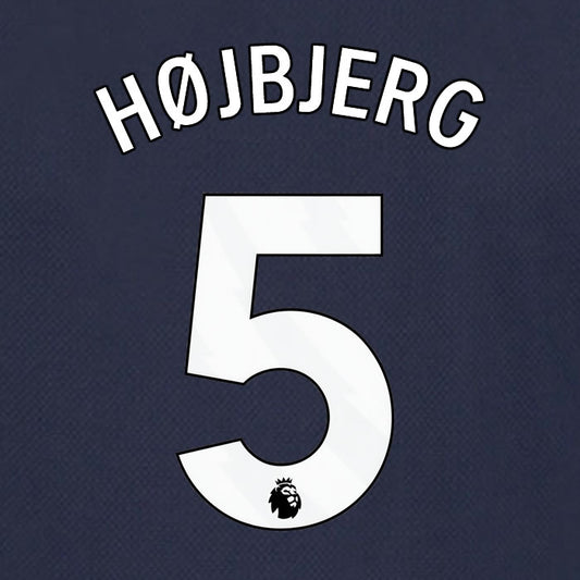 2023 2024 OFFICIAL TOTTENHAM HOTSPUR HØJBJERG 5 AWAY PLAYER SIZE NAME SET