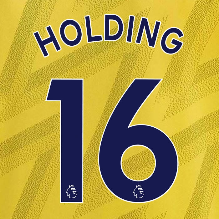2019 2020 ARSENAL HOLDING 16 WHITE AWAY OFFICIAL PLAYER SIZE NAME SET