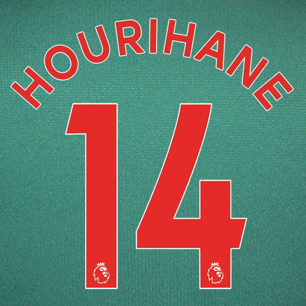 2019 2020 ASTON VILLA HOURIHANE 14 WHITE 3RD OFFICIAL PLAYER SIZE NAME SET