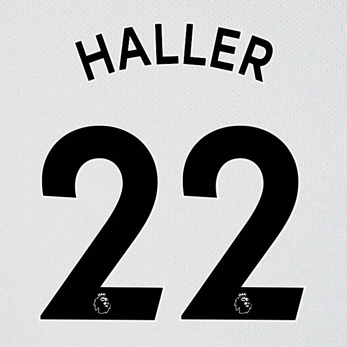 2019 2020 WEST HAM HALLER 22 WHITE AWAY OFFICIAL PLAYER SIZE NAME SET