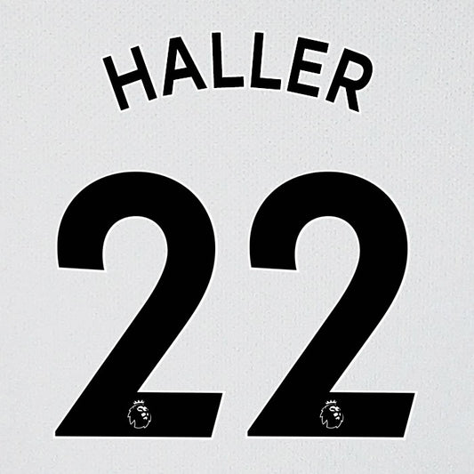 2019 2020 WEST HAM HALLER 22 WHITE AWAY OFFICIAL PLAYER SIZE NAME SET
