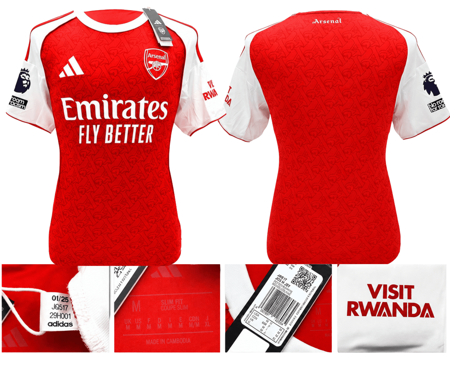 BNWT 2025 / 2026 ARSENAL F.C. ADIDAS HOME SHIRT CALAFIORI 33 + PATCHES