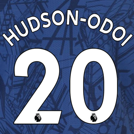 2019 2020 CHELSEA HUDSON-ODOI 20 WHITE HOME OFFICIAL PLAYER SIZE NAME SET