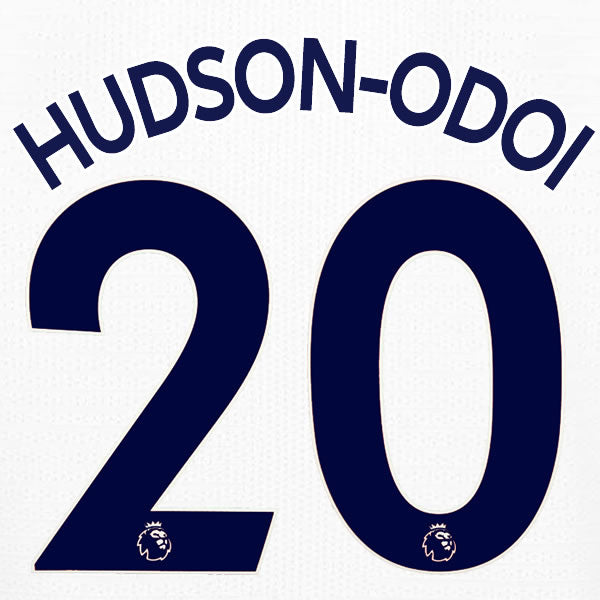 2019 2020 CHELSEA HUDSON-ODOI 20 WHITE AWAY OFFICIAL PLAYER SIZE NAME SET