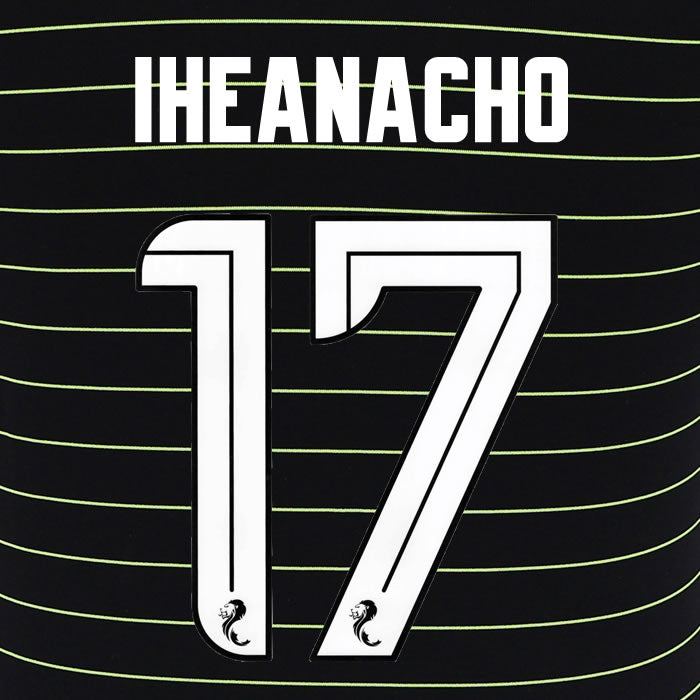 2025 2026 Celtic IHEANACHO 17 WHITE AWAY OFFICIAL PLAYER SIZE NAMESET