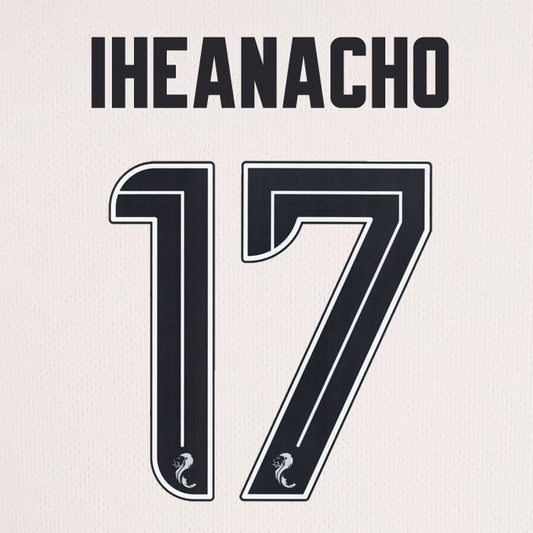 2025 2026 Celtic IHEANACHO 17 WHITE 3RD OFFICIAL PLAYER SIZE NAMESET