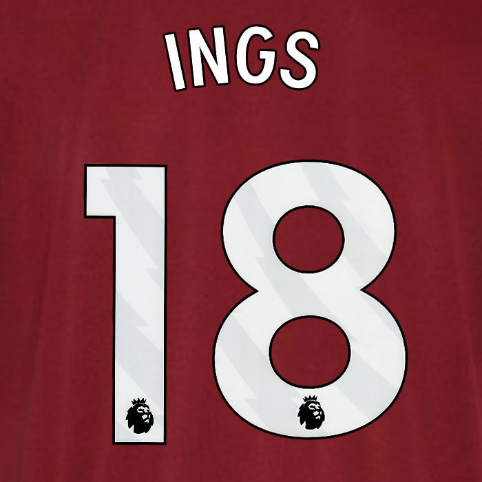 2023 2024 OFFICIAL WEST HAM INGS 18 HOME PLAYER SIZE NAME SET