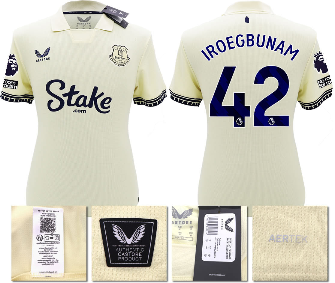 BNWT 2025/26 EVERTON FC AWAY SHIRT IROEGBUNAM 42