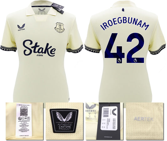 BNWT 2025/26 EVERTON FC AWAY SHIRT IROEGBUNAM 42