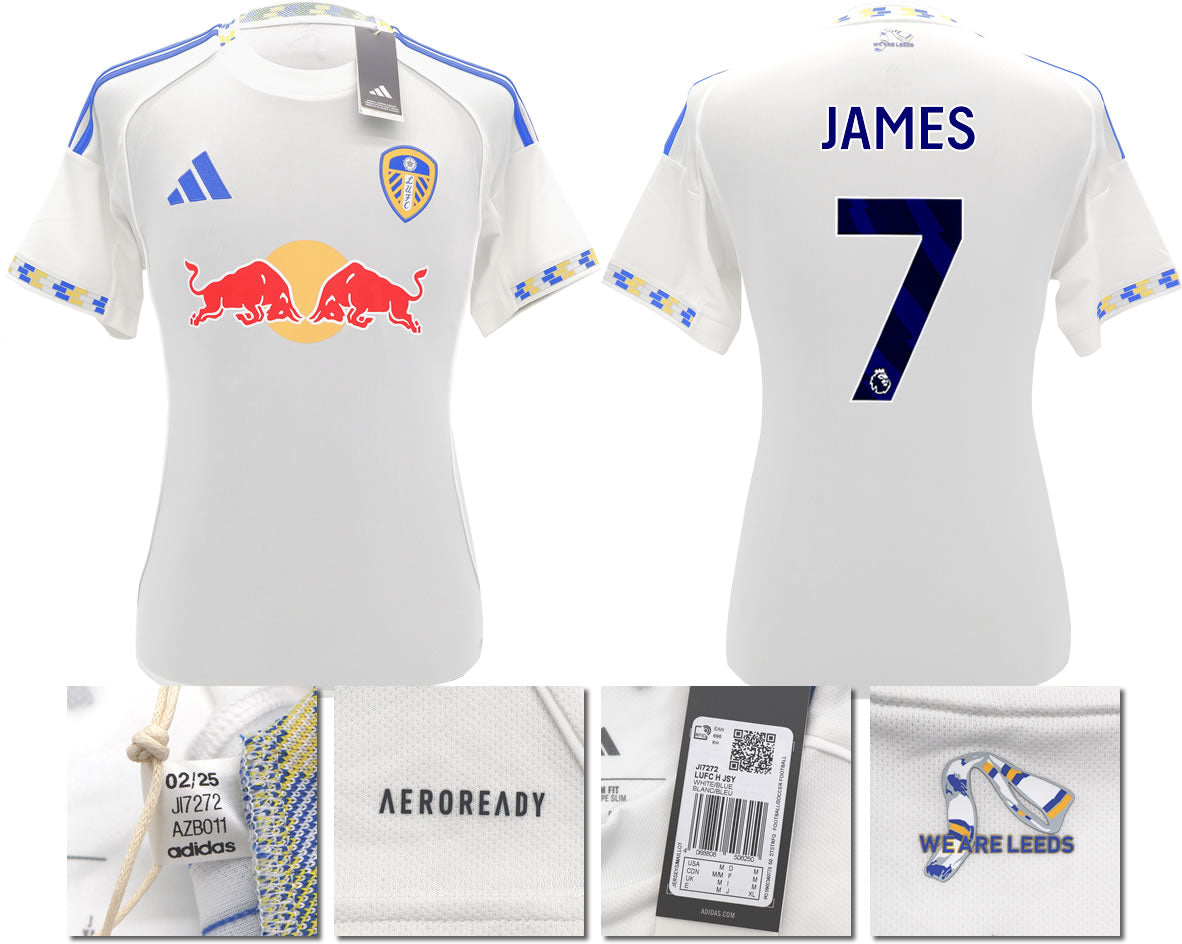 BNWT 2025/2026 Leeds United FC adidas JAMES 7 Home Shirt – Official Player Options Available