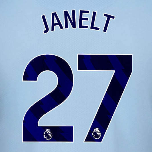 2025 2026 BRENTFORD JANELT 27 BLACK 3RD PLAYER SIZE NAME SET