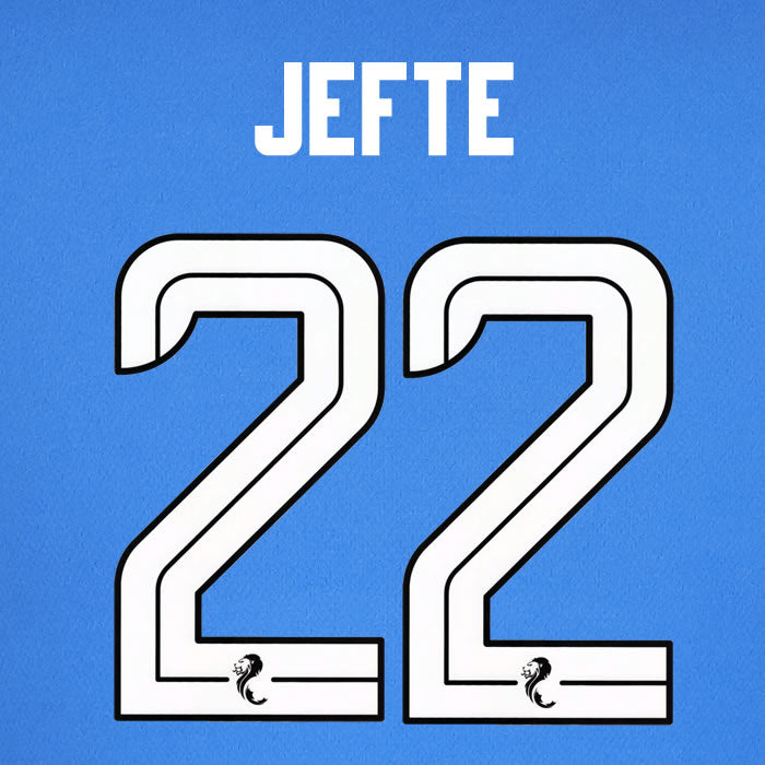 2024 2025 Rangers JEFTÉ 22 WHITE HOME OFFICIAL PLAYER SIZE NAMESET
