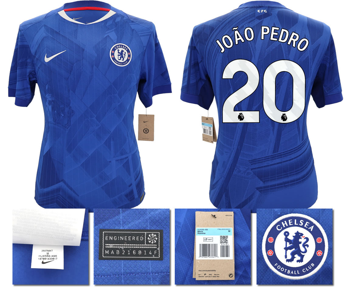 BNWT 2025 2026 CHELSEA NIKE HOME JOAO PEDRO 20 FOOTBALL SHIRT MEN'S