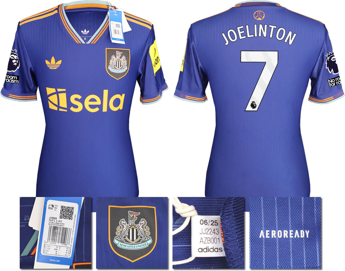 BNWT 2025/2026 Newcastle United FC adidas JOELINTON 7 3rd Shirt