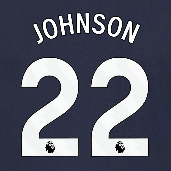 2023 2024 OFFICIAL TOTTENHAM HOTSPUR JOHNSON 22 AWAY PLAYER SIZE NAME SET