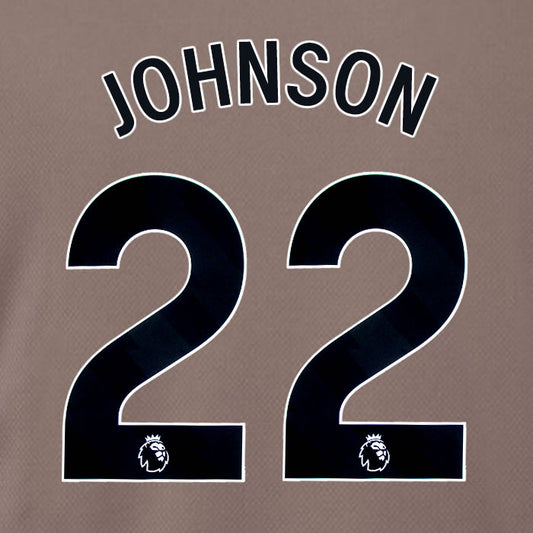 2023 2024 OFFICIAL TOTTENHAM HOTSPUR JOHNSON 22 3RD PLAYER SIZE NAME SET