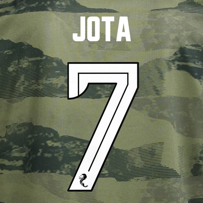2024 2025 Celtic JOTA 7 WHITE 3RD OFFICIAL PLAYER SIZE NAMESET