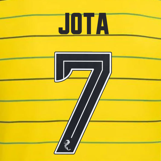 2024 2025 Celtic JOTA 7 WHITE AWAY OFFICIAL PLAYER SIZE NAMESET