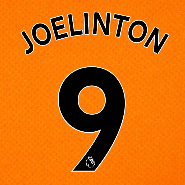 2019 2020 NEWCASTLE UNITED JOELINTON 9 WHITE 3RD OFFICIAL PLAYER SIZE NAME SET