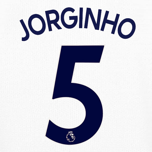 2019 2020 CHELSEA JORGINHO 5 WHITE AWAY OFFICIAL PLAYER SIZE NAME SET